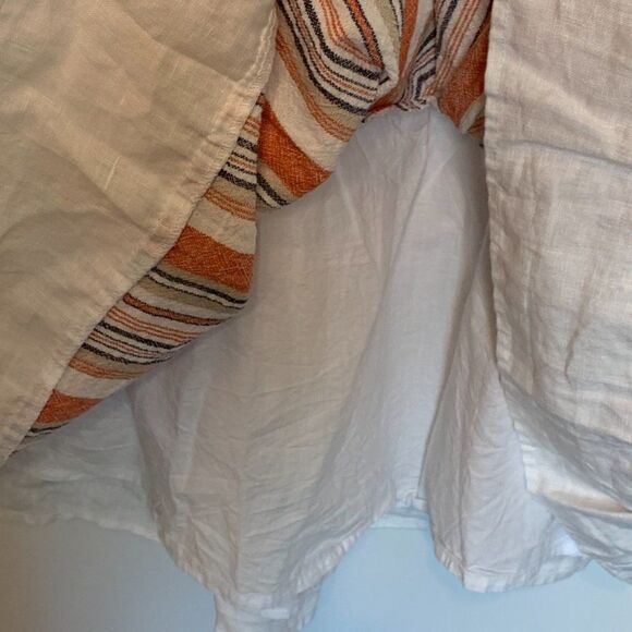 Love 21 Striped Linen Cotton Blend Skirt - Picture 5 of 8